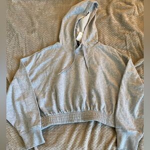 NWT Gray F21 cropped hoodie